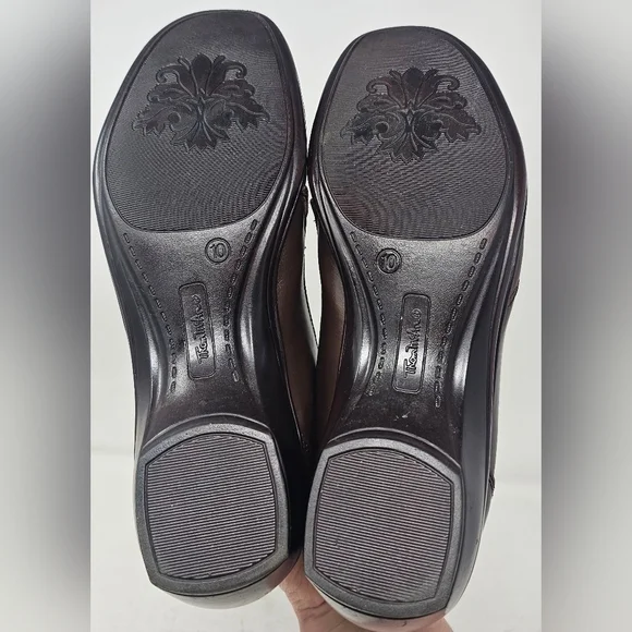 Thom McAn Women's Deidre Brown Leather Casual Comfort Clogs Size 10 - Picture 10 of 16